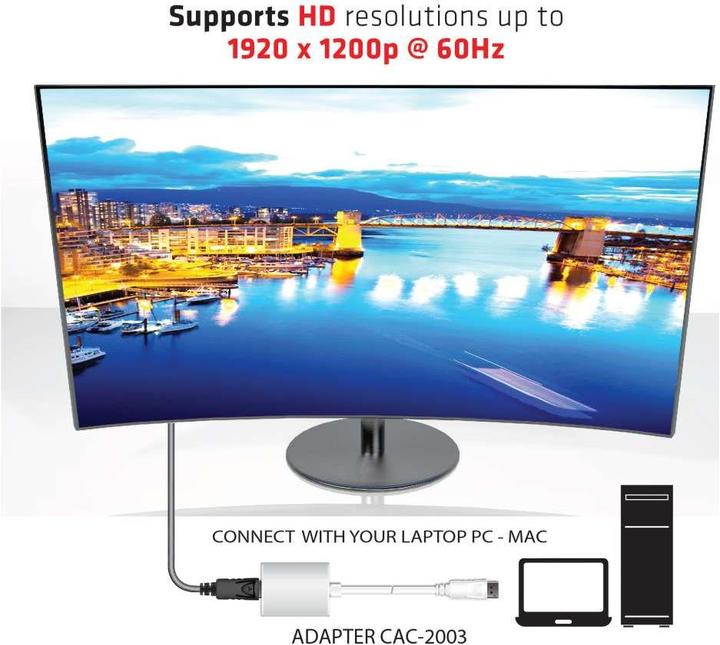 Produktbild Club 3D Displayport zu (VGA, 25 cm)