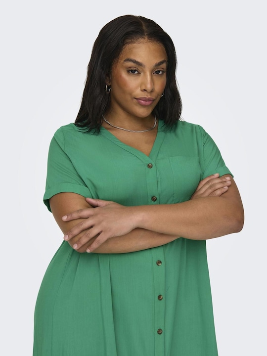 Image du produit Only Robe chemisier curvy à la coupe décontractée Robe chemisier (46)