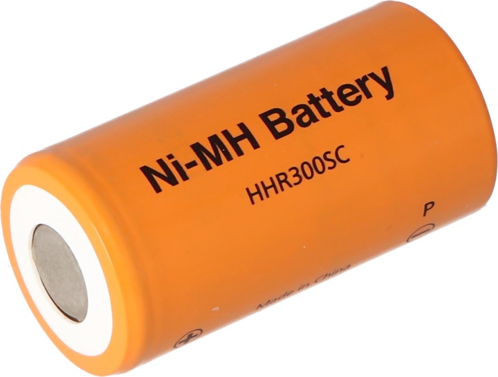 Produktbild Panasonic SUB-C HHR300SC NiMH Akku Flattop Abmessungen 22,2x42,5mm (1 Stk., Sub-C, 3000 mAh)
