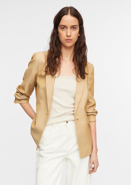 Immagine prodotto Comma Blazer aus Leinenmix mit gerafftem Ärmel (42)