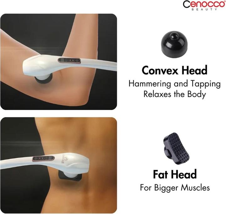 Actual product image Cenocco Battery-powered massager with 6 interchangeable massage heads & 12 massage modes