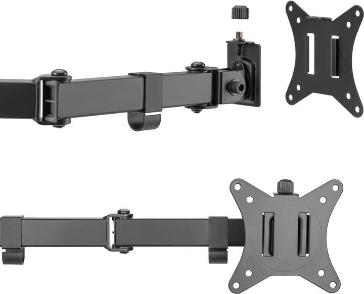 Produktbild Wiltec Monitorhalterung 2 Monitore bis 32" Bildschirmhalterung Tischklemme VESA (Tisch, 32", 9 kg)
