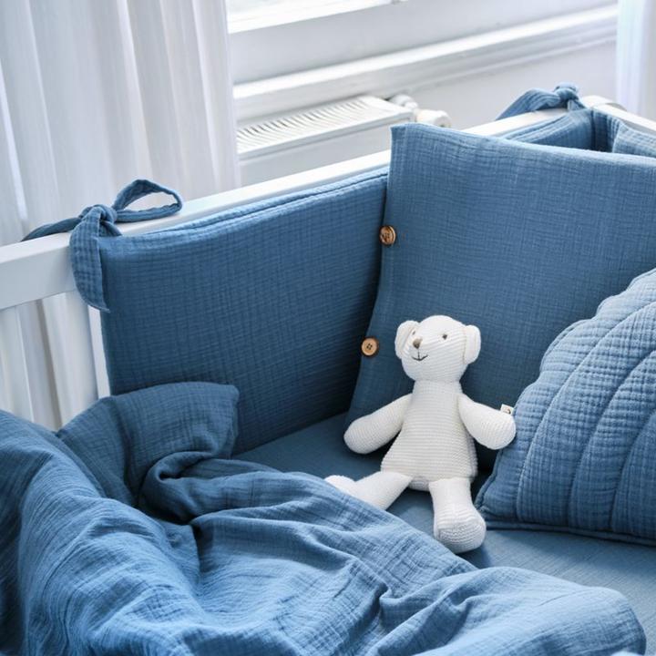 Image du produit Funnababy Tour de Lit en Mousseline en U - Province - Pétrole - 60x120 / 70x140 cm