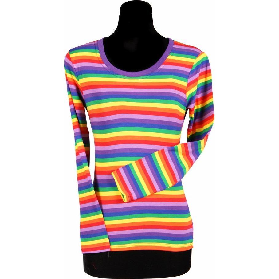 Thetru Damen Ringelshirt langarm bunt – alltagstauglich (S)