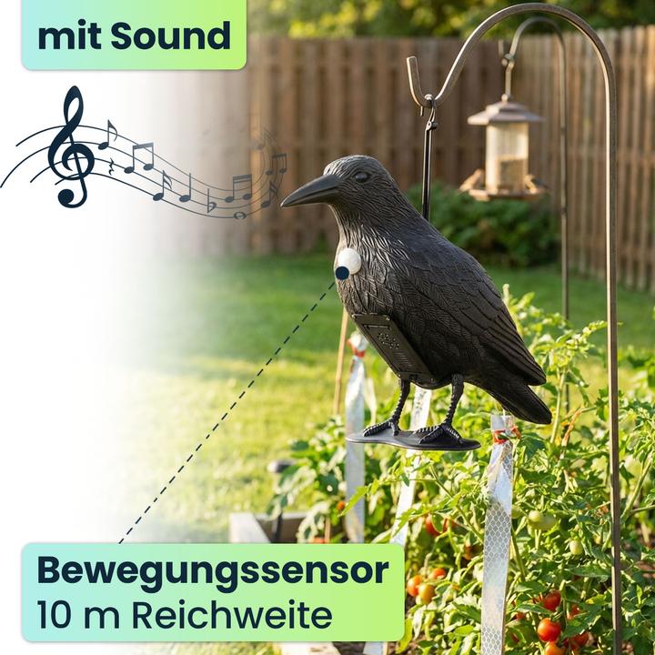 Produktbild Ideoon Vogelabwehr Krähe mit Soundeffekt, batteriebetrieben