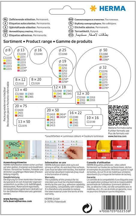 Image du produit HERMA Points de repère