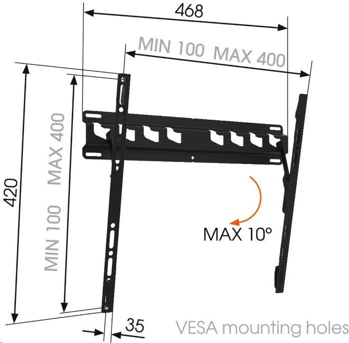 Image du produit Vogels VOGEL MA3010 Support pour téléviseur (Mur, 55", 40 kg)