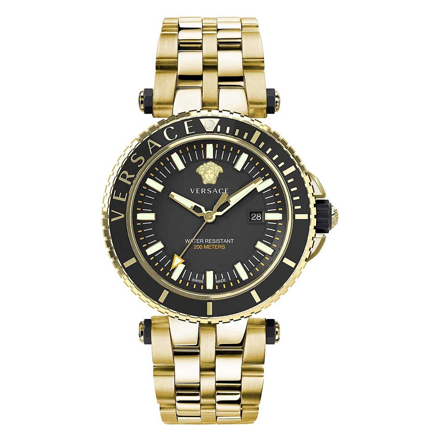 Versace, Horloge, VEAK00618, Goud, (Analoog Horloge, 46 mm)