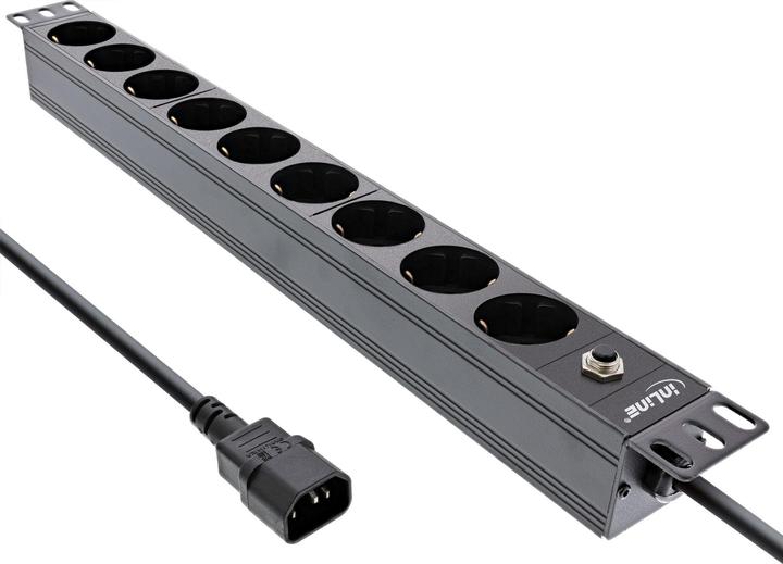 Actual product image InLine 19" power strip (9 x, C14, IEC 320, 2 m)