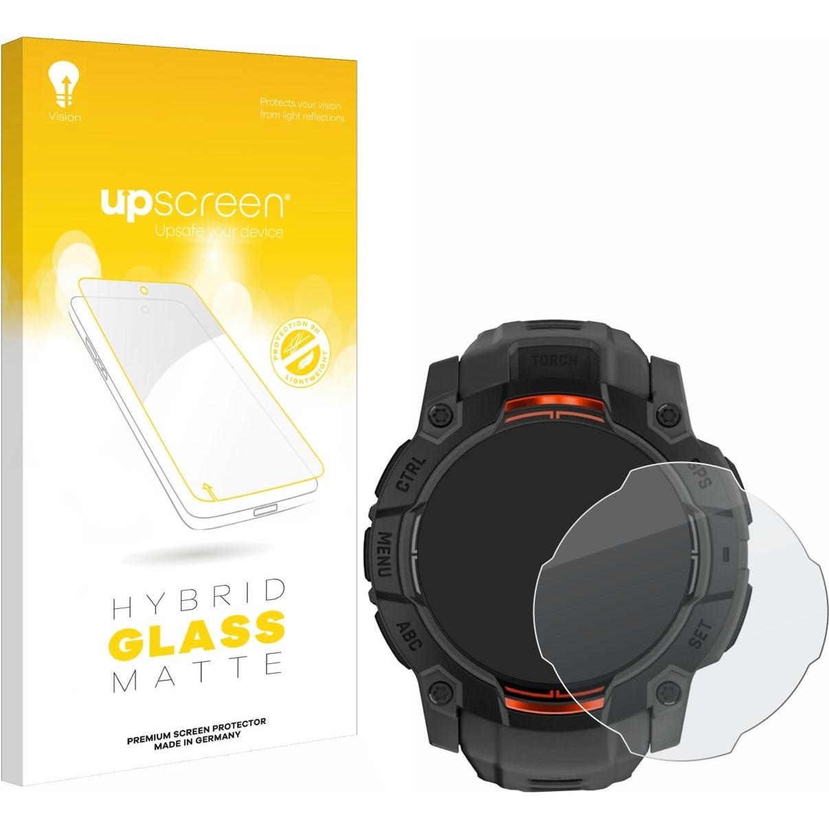 upscreen Schutzglas Schutzfolie Displayschutz Display Schutz Glas Folie matt, Smartwatch Schutzfolie, Grau