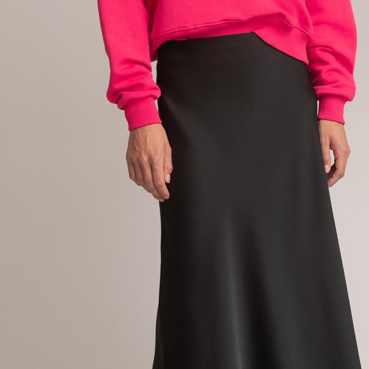 Image du produit La Redoute Collections Maxi-jupe évasée en satin mat (42)