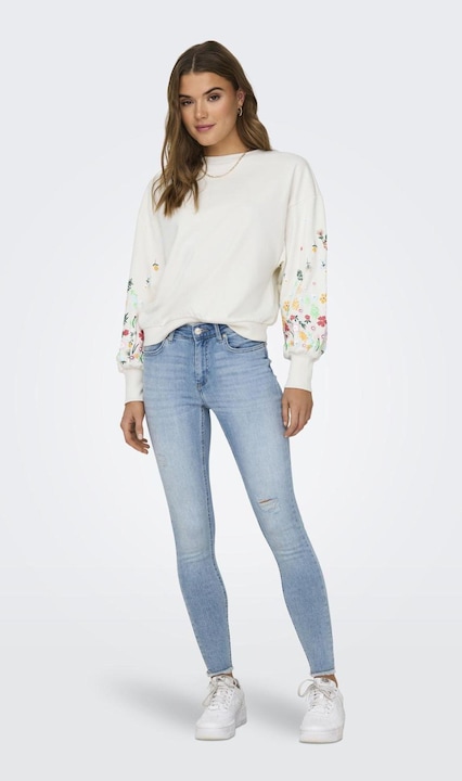 Actual product image Only Regular fit Round neck Ribbed cuffs Drop shoulder Sweatshirt Sweatshirt (L)