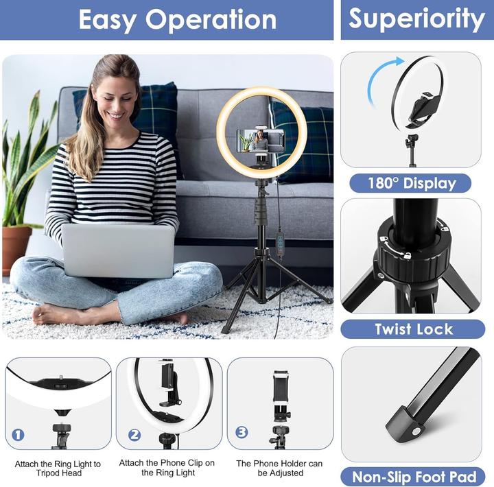 Actual product image UBeesize Ringlicht mit Stativ (Ring light)