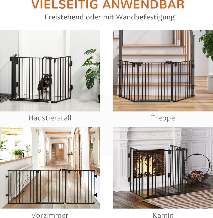 Actual product image PawHut Barrier grille with adjustable angles