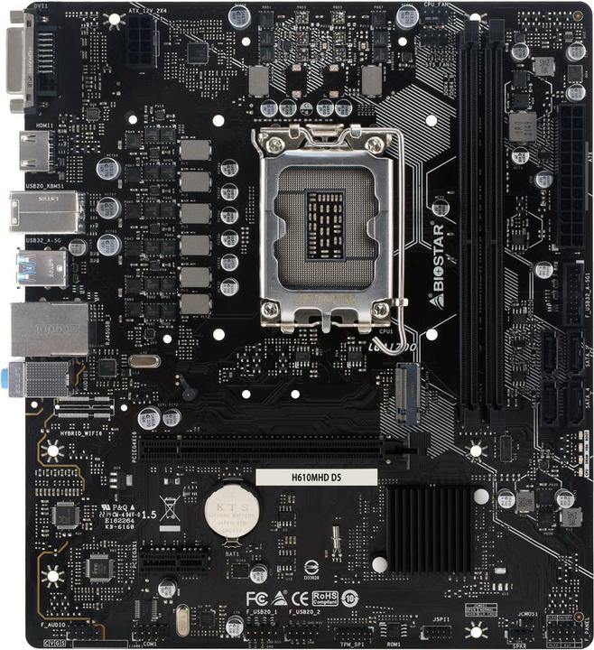 Actual product image Biostar MB H610 S1700 MATX/H610MHD D5 (LGA 1700, Intel H610, mATX)