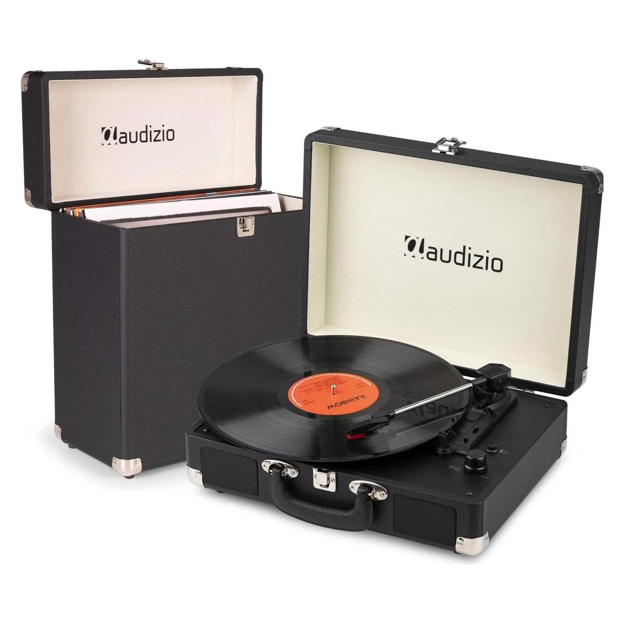 Audizio Giradischi Retro Con Custodia (Halfautomatisch), Platenspeler, Zwart