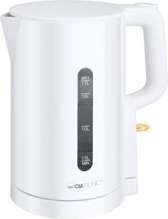 Actual product image Clatronic ® Wasserkocher 1,7L 2200W für schnelles Erhitzen BPA frei Einhandbedienung Wasserstandsanze (1.70 l)