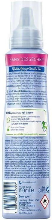 Produktbild NIVEA Volume & Hold Styling Mousse (150 ml, Volumenschaum)