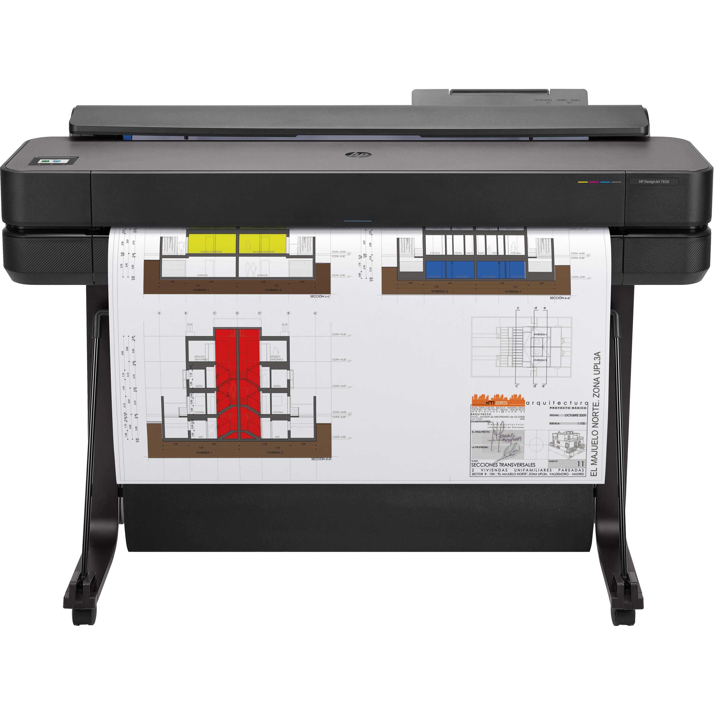 HP DesignJet T650 (Thermodirekt, Farbe), Drucker, Schwarz
