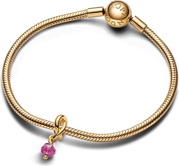 Image du produit Pandora Charm rose à facettes Cercle éternel (Plaqué or, Argent massif)