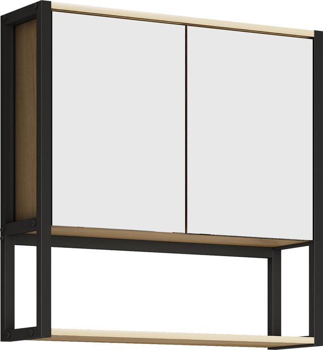 VCM Holz Metall Spiegelschrank Spiegel Edino (60 x 60 x 17 cm)