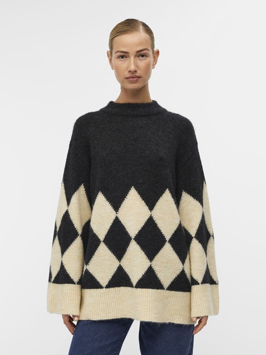 Actual product image Object Patterned knitted jumper (S)