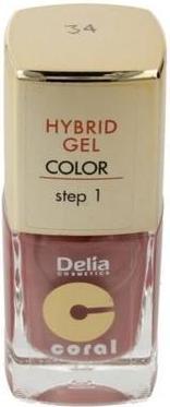 Delia Cosmetics Cosmetics Coral Hybrid Gel Nail Polish No. 34 Flesh Pearl 11ml (11 ml)