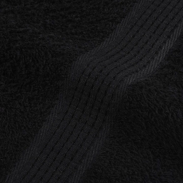 Produktbild VidaXL Saunatücher 10 Stk. Schwarz 80x200 cm 360 g/m² 100% Baumwolle Handtuch