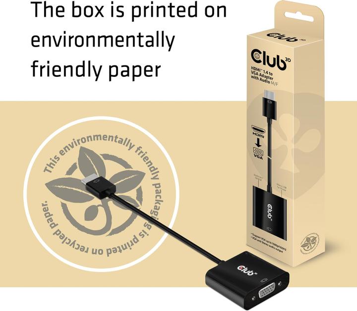 Produktbild Club 3D CAC-1302 (VGA, 24 cm)