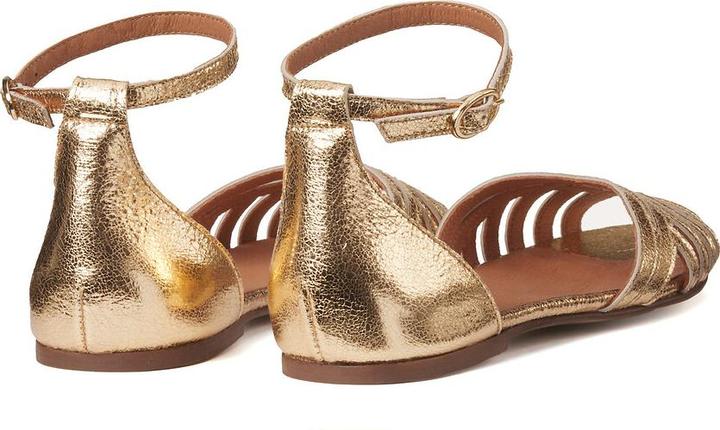 Actual product image La Redoute Collections Leather sandals with ankle strap (39)