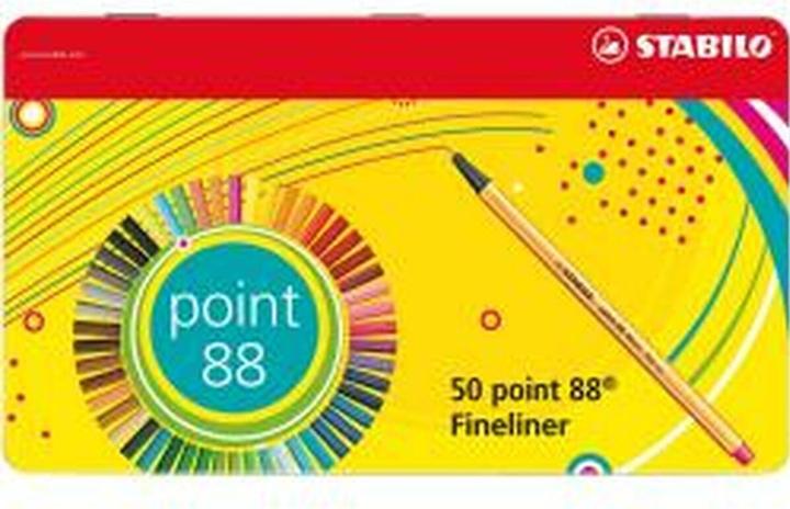 Immagine prodotto STABILO punto 88 Custodia in metallo (Multicolore, 50 x)