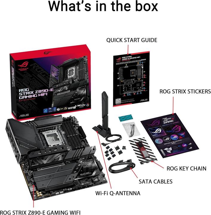 Productafbeelding ASUS ROG STRIX Z890-E GAMING WIFI (LGA 1851, Intel Z890, ATX)