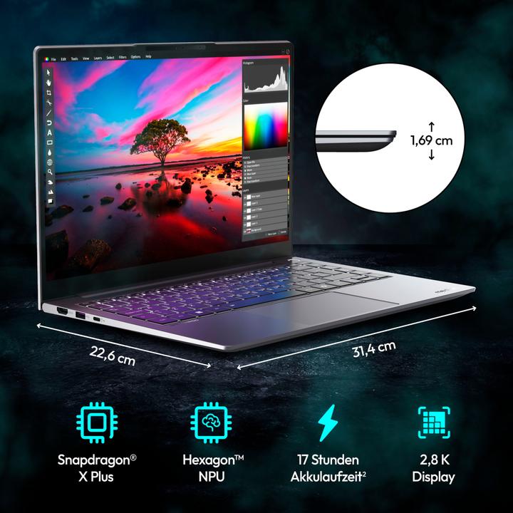 Productafbeelding Medion SPRCHRGD 14 S1 Copilot+ PC (14", 512 GB, 16 GB, DE)