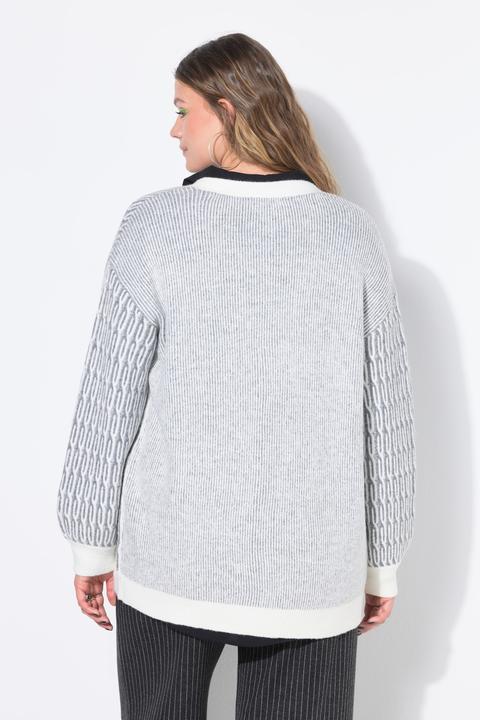 Produktbild Studio Untold Strickjacke, oversized, Zopfmuster (50, 52)