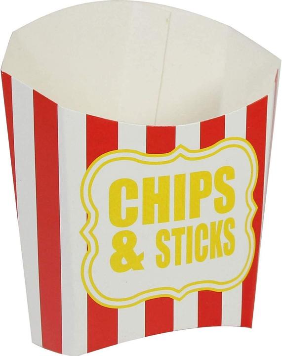 Actual product image Amscan Chips & Fries Stripe Disposable Container
