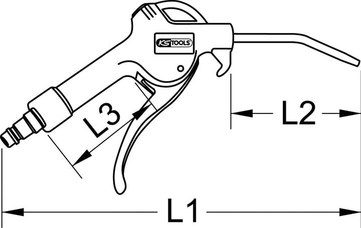 Actual product image KS Tools Universal compressed air blow-off gun