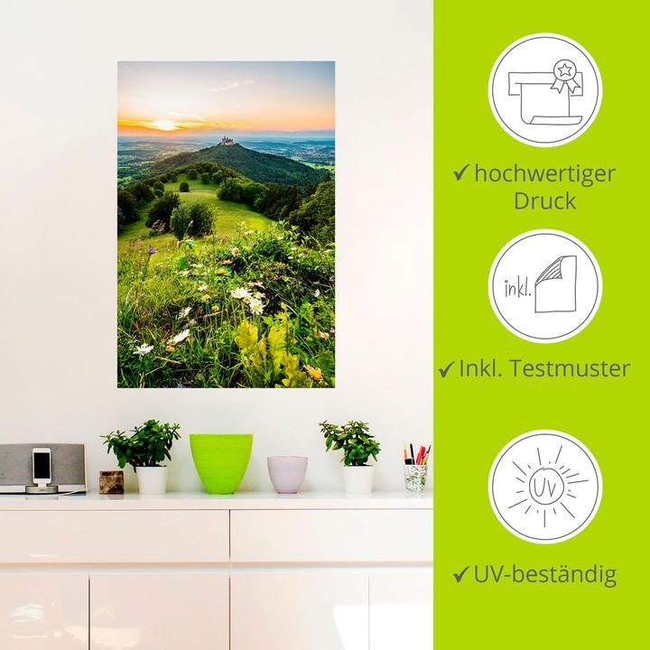 Produktbild Artland Burg Hohenzollern bei Sonnenuntergang U2NX (20 x 30 cm)