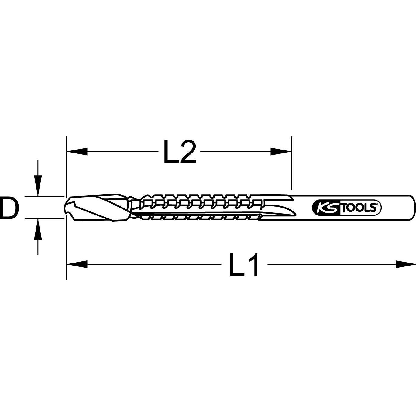 Thumbnail - KS Tools, Bohrereinsatz, 332.0330 (6.0 Millimeter)