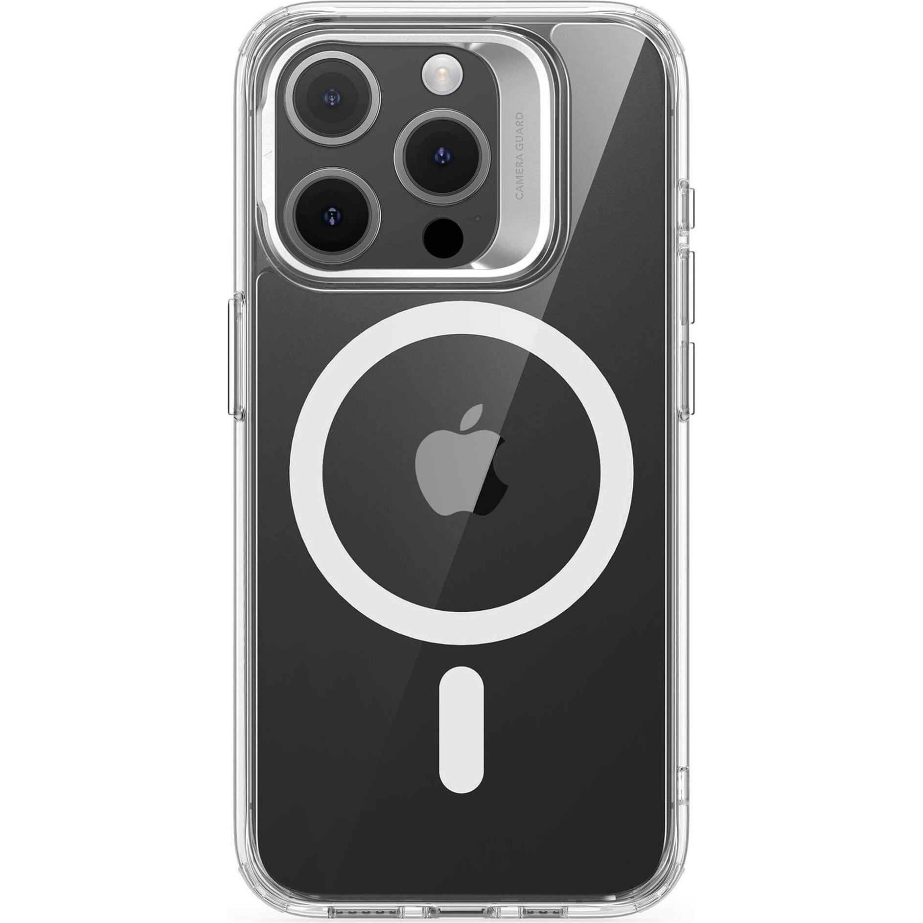 Thumbnail - ESR Classic Hybrid HaloLock Case mit Stash Stand (Apple iPhone 15 Pro), Smartphone Hülle, Transparent