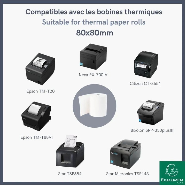 Actual product image Exacompta Thermal cash register roll