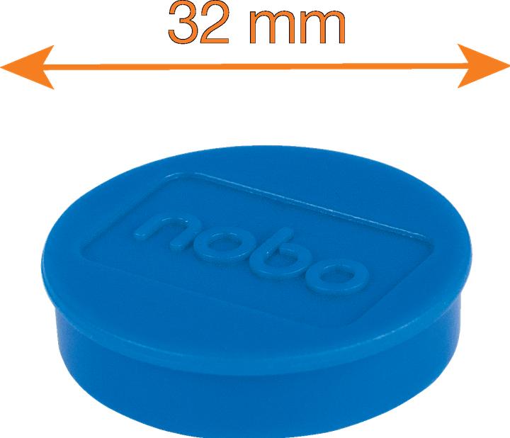 Actual product image Nobo Magnet round 32mm 1915304 ass. 10 piece (10x)