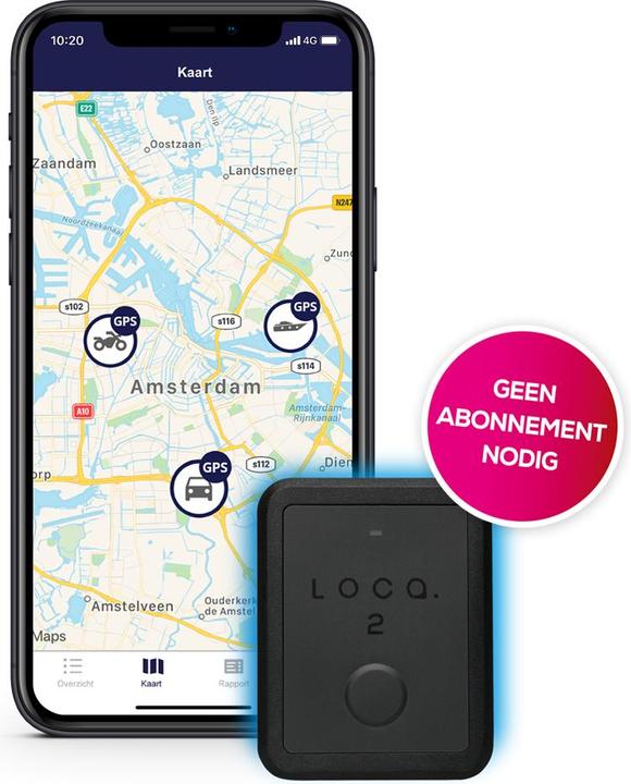 Produktbild Loca 2 GPS Tracker - Geen abonnement nodig - 3 jaar batterijduur - Waterdicht (IP67) - GPS tracker voor A