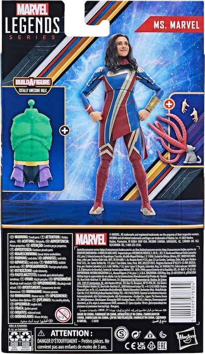 Image du produit Hasbro The Marvels Marvel Legends figurine Ms. Marvel (BAF : Totally Awesome Hulk) 15 cm