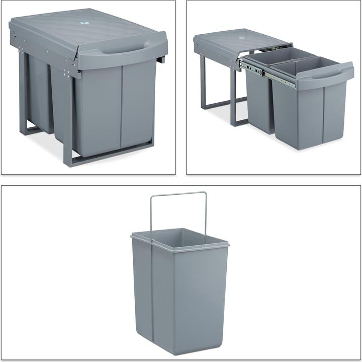 Actual product image Relaxdays Built-In Kitchen Bin, Compact (20 l)