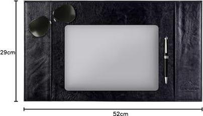 Actual product image Alpenleder Desk pad Piedmont 51.5 x 29 cm, ebony wood (51.50 x 29 cm)