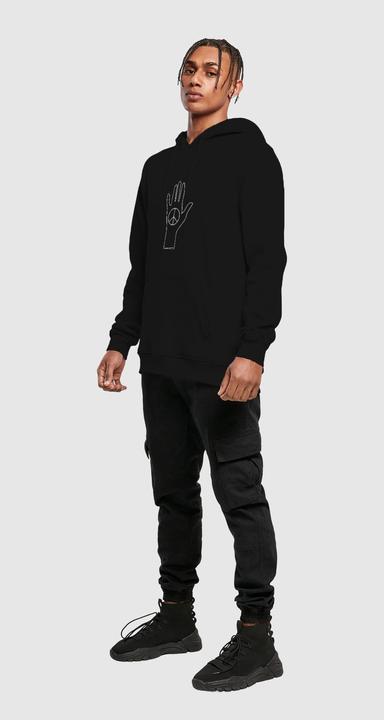 Produktbild Merchcode Peace - Scribble Hand Black Heavy Hoody - 161335 (S)