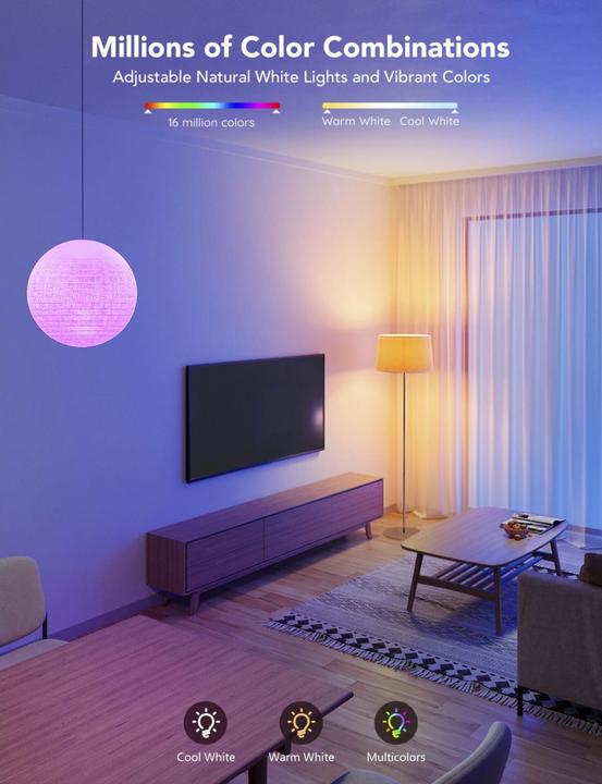 Actual product image Govee Smart Light Bulb (E27, 9 W, 1200 lm, 1 x, F)