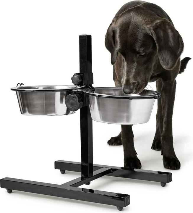 Actual product image Hunter Basic dog bar with 2 stainless steel bowls (1.80 l)