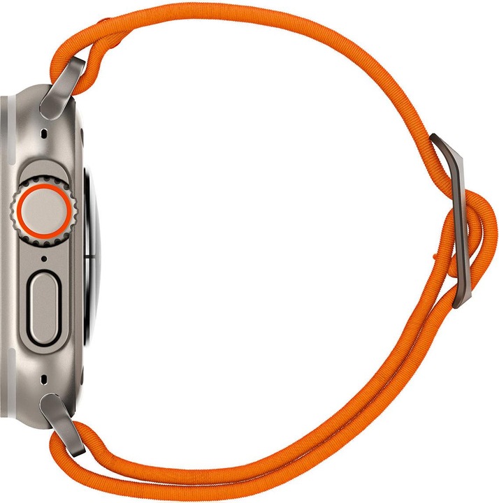 Actual product image Spigen Fit Lite Band for Apple Watch Series 42, 44, 45, 49 mm - orange (42 mm, 44 mm, 45 mm, 49 mm, Nylon, Fabric, Stainless steel, Apple Watch Series 7, Apple Watch Series 8, Apple Watch Ultra)