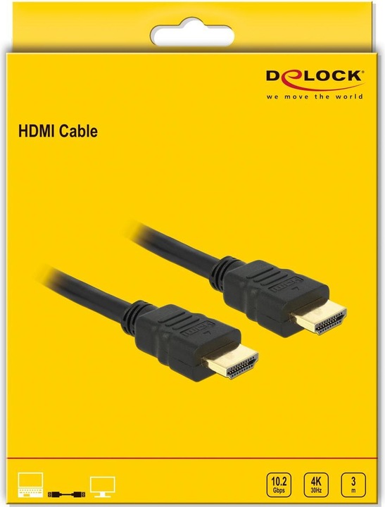 Actual product image Delock HDMI (Typ A) — HDMI (Typ A) (3 m, HDMI)